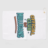 Officiële club van Mulligans Golfhanddoek (Horizontaal)