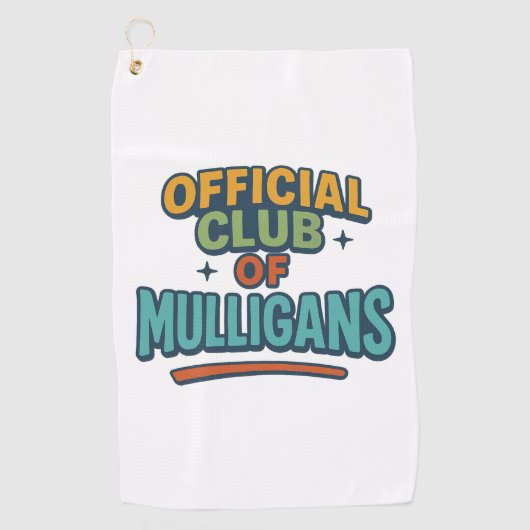 Officiële club van Mulligans Golfhanddoek (Voorkant)