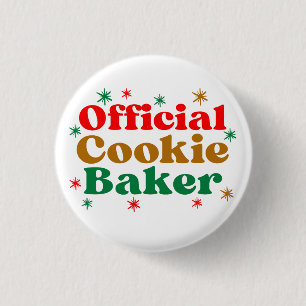 OFFICIËLE COOKIE BAKKER RONDE BUTTON 3,2 CM