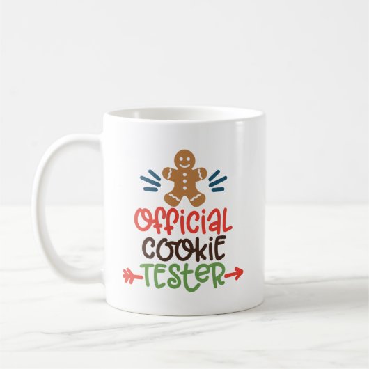 Officiële Cookie Tester Coffee Mok – Leuke Kerst (Links)