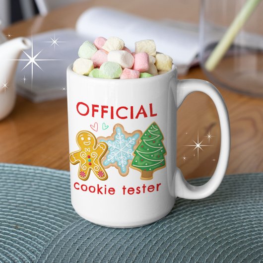 Officiële Cookie Tester Funny Kerstmis Koffiemok