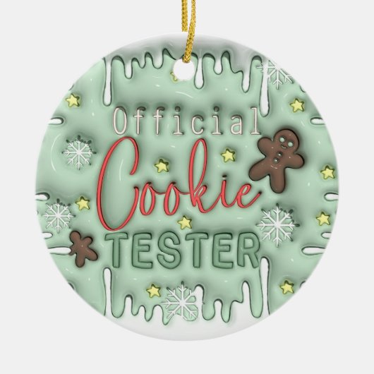 Officiële Cookie Tester Ornament (Voorkant)