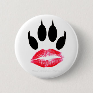 Officiële Cougar Lipstick-Pawprint I.D. Knoop Ronde Button 5,7 Cm