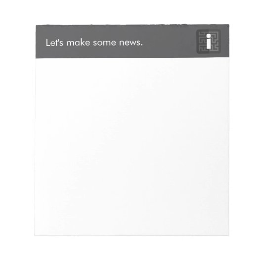 Officiële Curated News Note Pad Notitieblok (Voorkant)