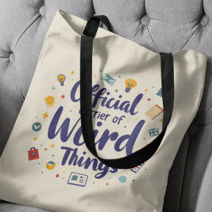 Officiële drager van Weird Things Funny Tote Bag