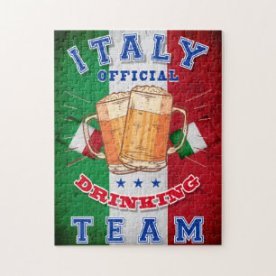 Officiële Drink ploeg van Italië. Grappig bier Legpuzzel
