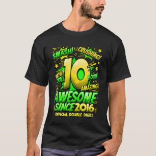 Officiële Dubbele Cijfers 10 Jaar Oude Jongens 10e T-shirt