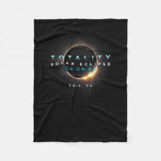 Officiële Eclipse Solar 2024 Erie Fleece Deken