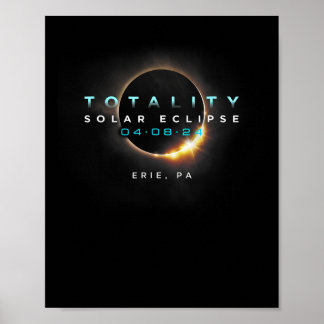 Officiële Eclipse Solar 2024 Erie Poster
