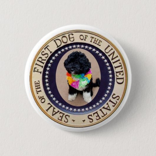 Officiële eerste Dog Bo Button (Voorkant)