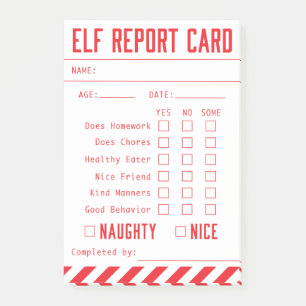 Officiële Elf Report Card Mini Post-it® Notes