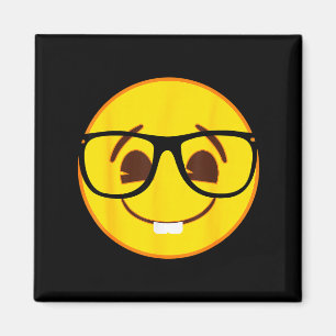 Officiële Emoji Nerd Gles Gele Glimlach Gezicht Magneet
