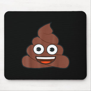 Officiële Emoji Poep Gelukkig Geel Glimlach Gezich Muismat