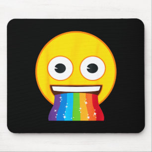 Officiële Emoji Regenboog Mond Gele Glimlach Gezic Muismat