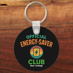 Officiële Energy-Saver Club Retro Batterij Icon Fu Sleutelhanger