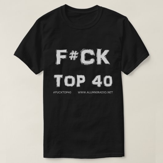 Officiële F#ck Top 40 Army T-shirt - Witte letters (Design voorkant)