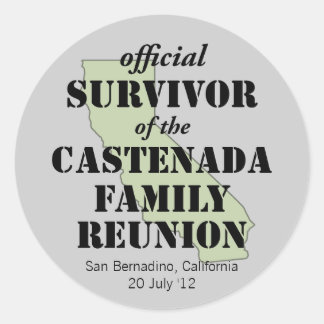 Officiële Familie Reunion Survivor - California Gr Ronde Sticker