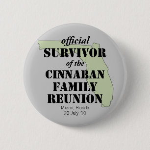 Officiële Familie Reunion Survivor - Florida Green Ronde Button 5,7 Cm
