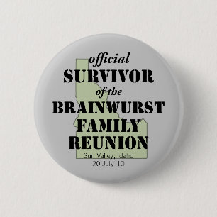 Officiële Familie Reunion Survivor - Idaho Green Ronde Button 5,7 Cm