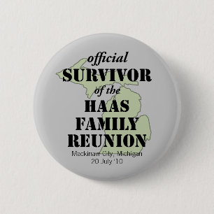 Officiële Familie Reunion Survivor - Michigan Gree Ronde Button 5,7 Cm