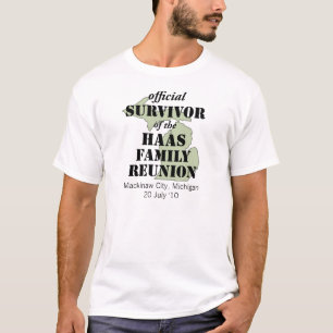 Officiële Familie Reunion Survivor - Michigan Gree T-shirt