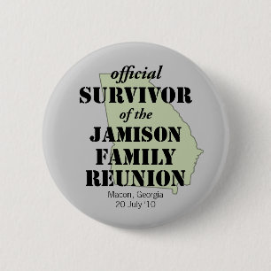 Officiële familiereünie Survivor - Georgia Green Ronde Button 5,7 Cm