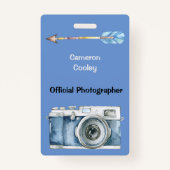 Officiële fotograaf met  camera-badge badge (Voorkant)