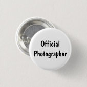 Officiële fotograaf ronde button 3,2 cm (Voorkant /achterkant)