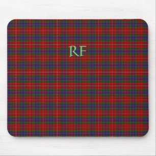 Officiële Fraser Tartan met monogram / naam Muismat