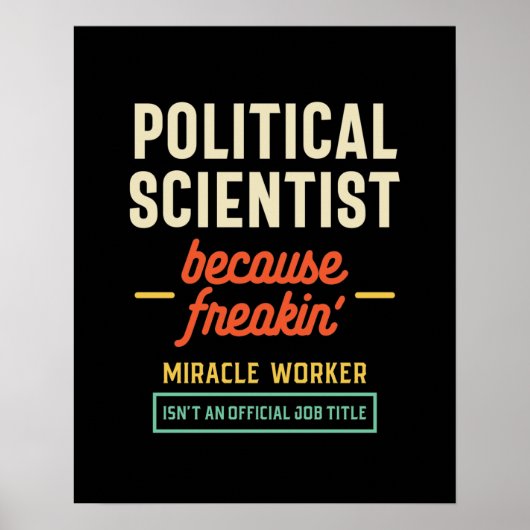 Officiële functie van politicus poster (Voorkant)