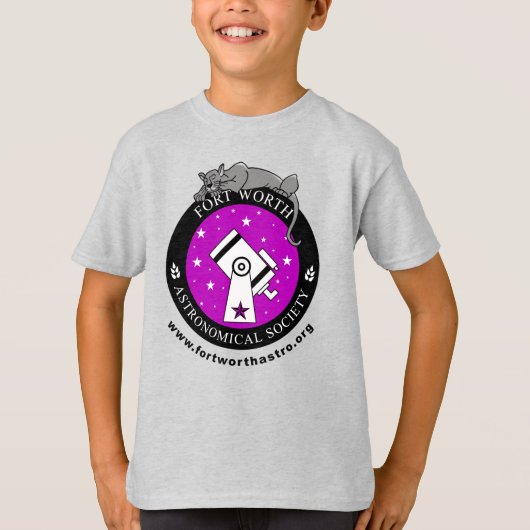 Officiële FWAS Logo Kinder Ash T-shirt (Voorkant)