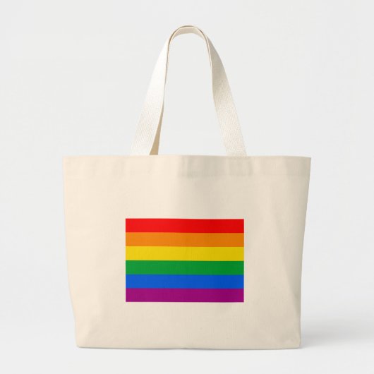 OFFICIËLE GAY PRIDE VLAG GROTE TOTE BAG (Voorkant)