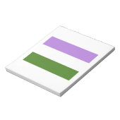 OFFICIËLE GENDERQUEER PRIDE FLAG NOTITIEBLOK (Gedraaid)