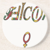 Officiële geschenken van het Vrouw Hakuna Matata.p Zandsteen Onderzetter (Voorkant)