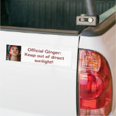 Officiële Ginger bumpersticker (Op Truck)