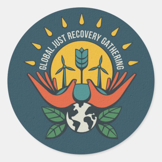 Officiële Global Just Recovery Gathering-sticker Ronde Sticker (Voorkant)