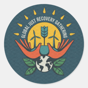 Officiële Global Just Recovery Gathering-sticker Ronde Sticker