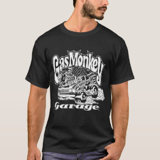Officiële Gmg-gasmonkey Garage Black Hot Rod T-Shi T-shirt