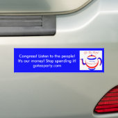 Officiële Go Tea Party. Bumpersticker (Op auto)