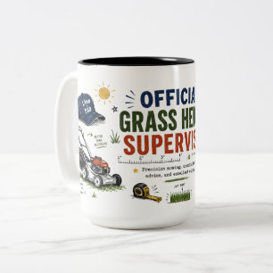Officiële Gras Hoogte Supervisor Gazon Papa Tweekleurige Koffiemok