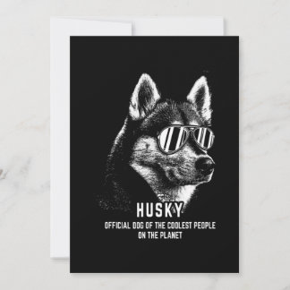 Officiële hond van Siberische Husky, koudst Feestdagenkaart