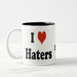 Officiële "I love Haters" Koffiekoffie-Mok Tweekleurige Koffiemok