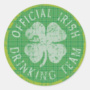 Officiële Ierse Drink teamsticker Ronde Sticker
