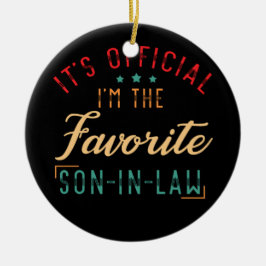 Officiële ik ben de favoriete schoonzoon keramisch ornament