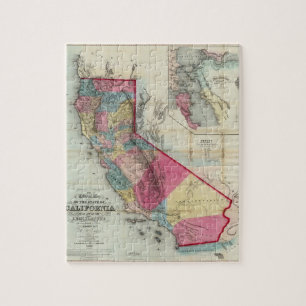 Officiële kaart van de staat Californië Legpuzzel