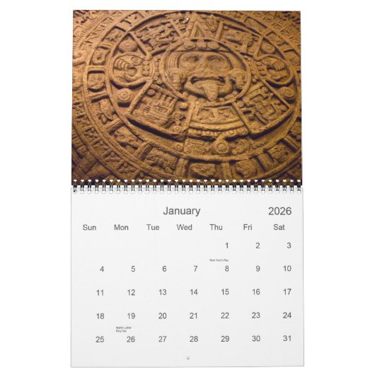 Officiële kalender 2012 Mayan (Jan 2026)