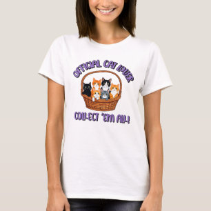 Officiële kattenliefhebber – Verzamel ‘Em All T-shirt