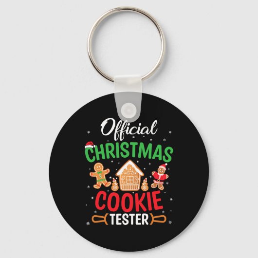 Officiële Kerst Cookie Tester - Grappig Kerstbaki Sleutelhanger (Voorkant)