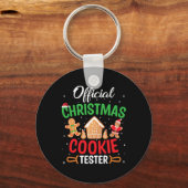 Officiële Kerst Cookie Tester - Grappig Kerstbaki Sleutelhanger (Voorkant)
