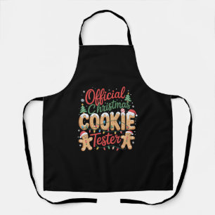Officiële Kerst Koek Tester Crew Bakken Kerstmis Schort